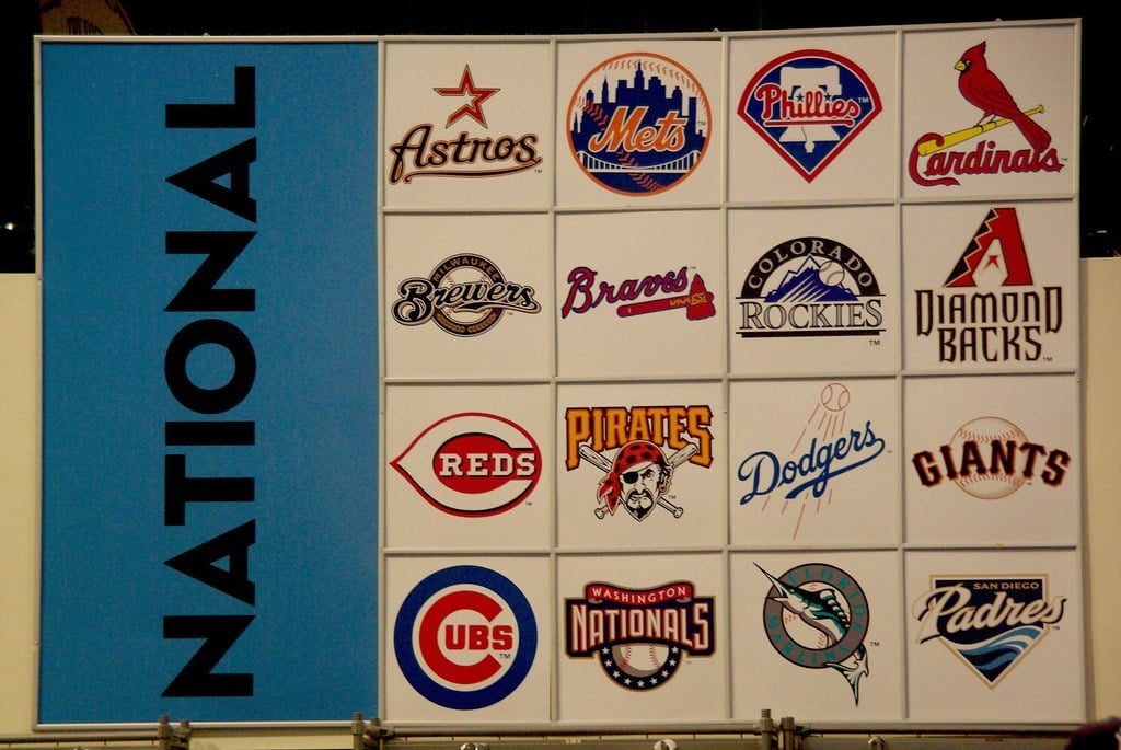 National League Baseball Logos