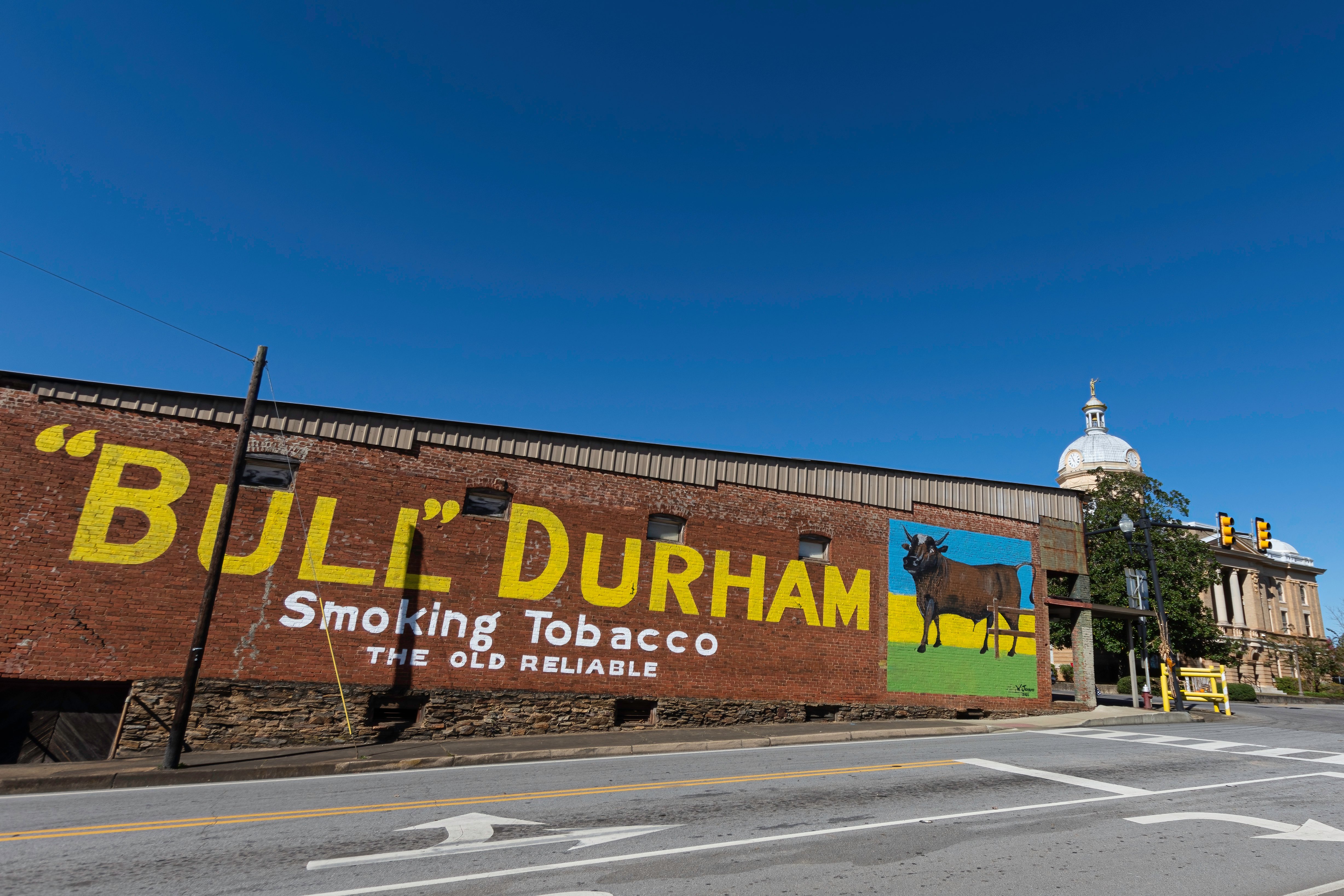 Bull Durham Quote on the site of a building