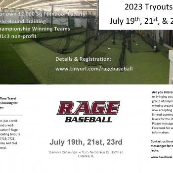 Rage Baseball 2023 Tryouts