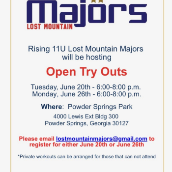 Rising 11U Lost Mountain Majors Tryouts