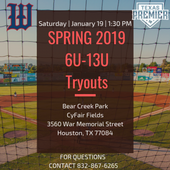 Spring 2019 Baseball Tryouts