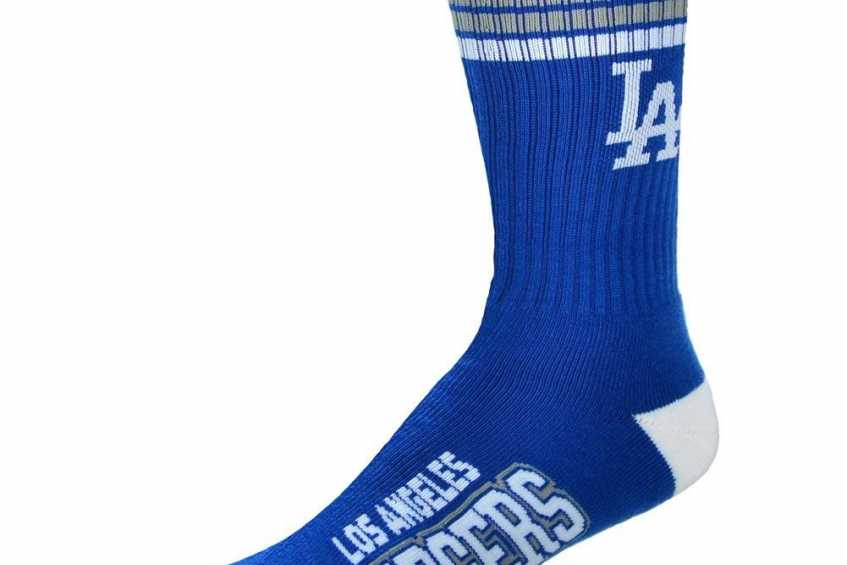 Los Angeles Dodgers 4 Stripe Crew Socks