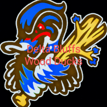 Delta Bluffs Wood Ducks  travel Baseball logo
