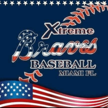 X-treme Braves Baseball  travel Baseball logo