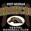 West Michigan Broncos Youth Travel Baseball Club team logo