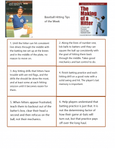 Free weekly baseball hitting tips